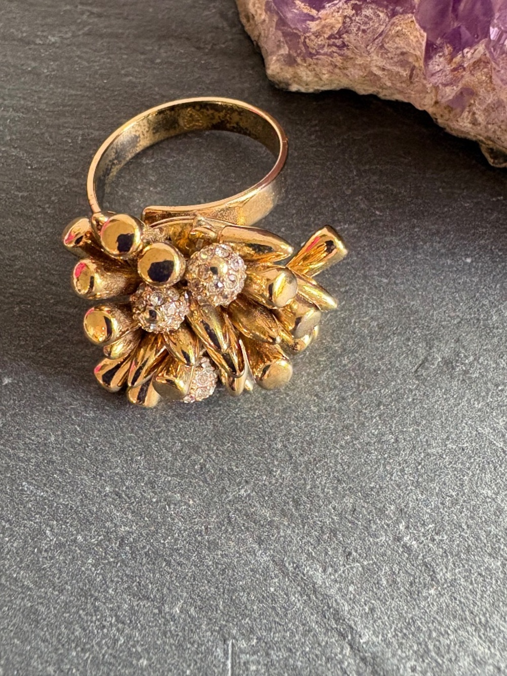 Stella & Dot Gold Renegade Cluster Ring - Picture 5 of 5